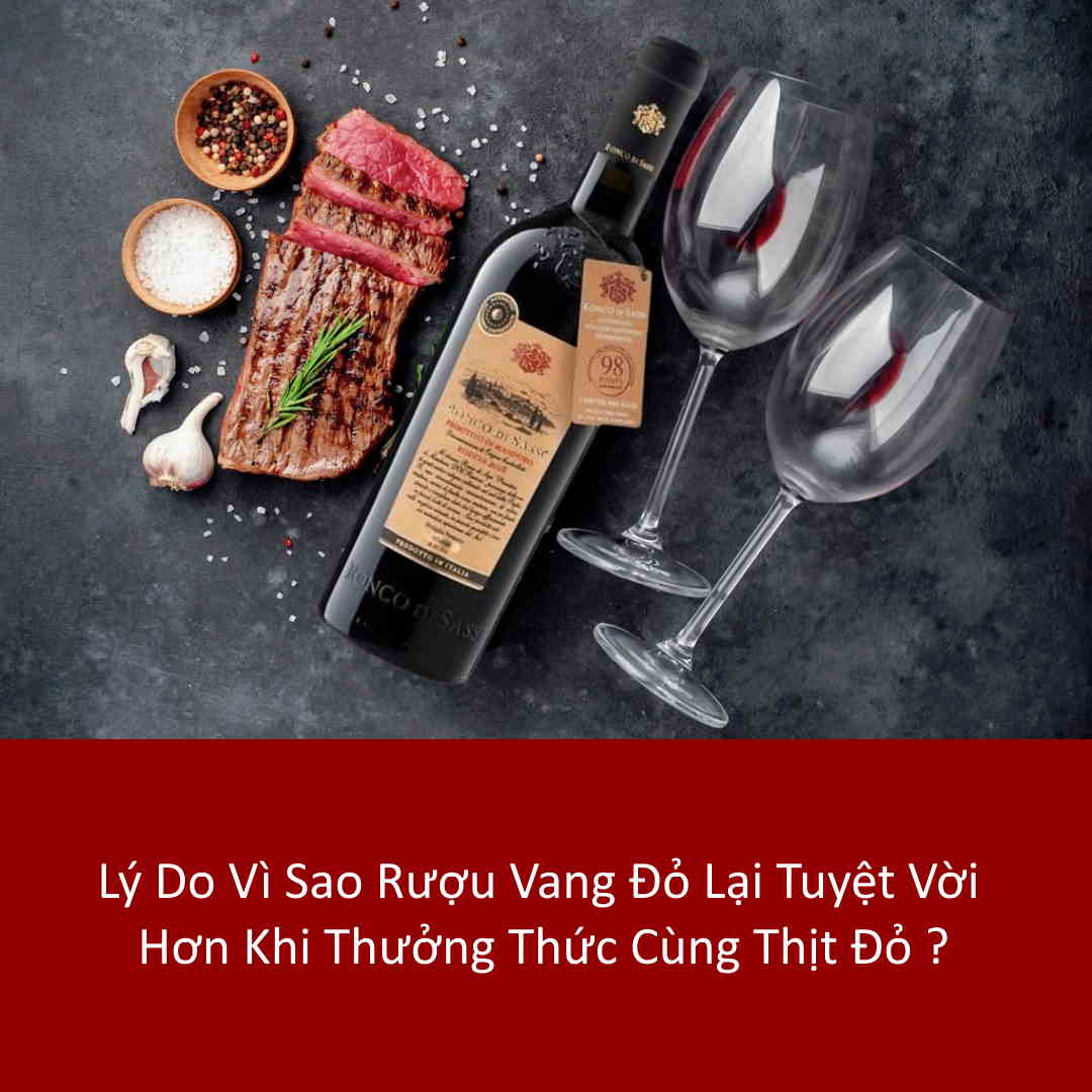 Lý Do Vì Sao Rượu Vang Đỏ Lại Tuyệt Vời Hơn Khi Thưởng Thức Cùng Thịt Đỏ